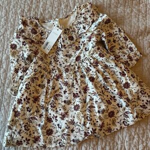 NWT Janie and Jack Dress w/ Fall Flowers Motif (perfect for fall pics!)